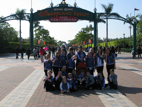 Dance Connection Studio Hong Kong Tour 2009 - DCS Students for the parade at Disneyland